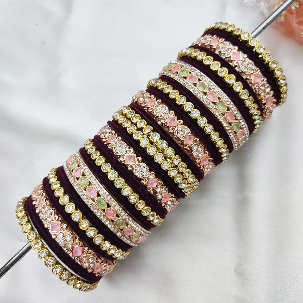 everlasting quality jewels velvet Bangles Set