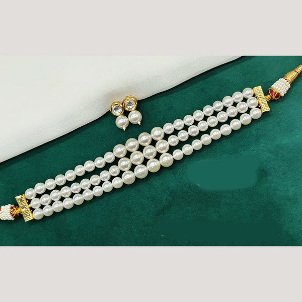 Everlasting Quality Jewels Gold Plated Pearl Choker Necklace Set