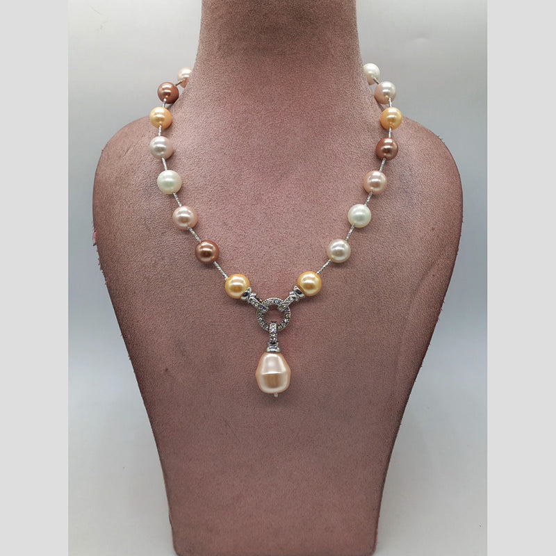 MG Beads Shallpearl Ghanti Pandent Necklace