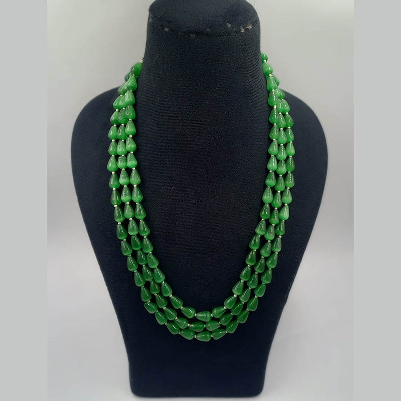 Beads Three Line Necklace