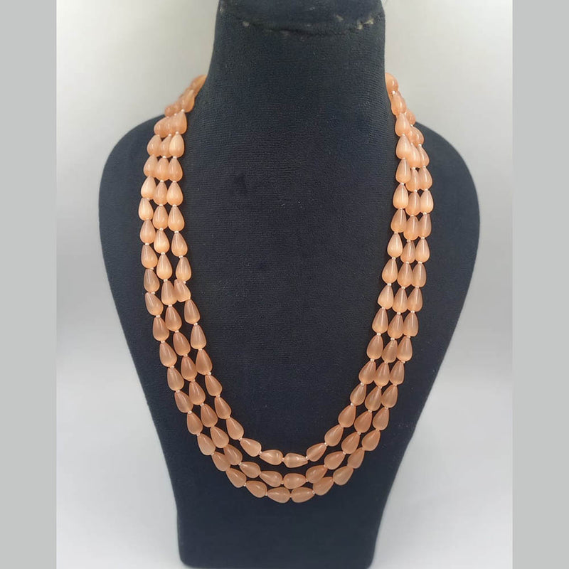 Beads Three Line Necklace