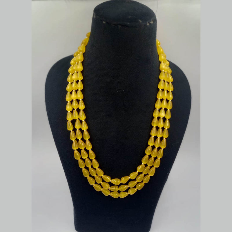 Beads Three Line Necklace