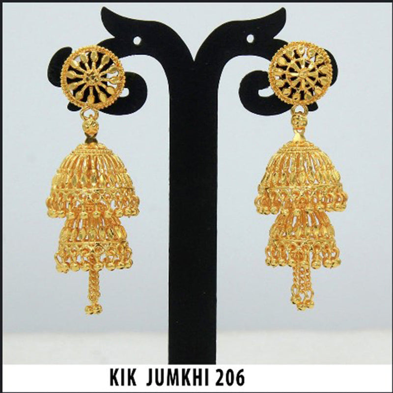 Bhavi Jewels Gold Plated Jhumki Earrings