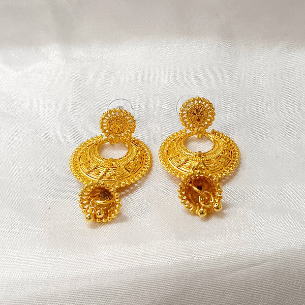 Bhavi Jewels Gold Plated Jhumki Earrings