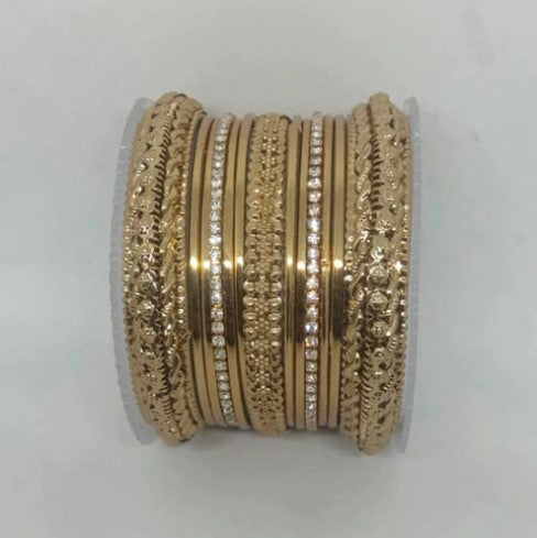 Bhavi Jewels Gold Plated Austrian Stone Bangles Set