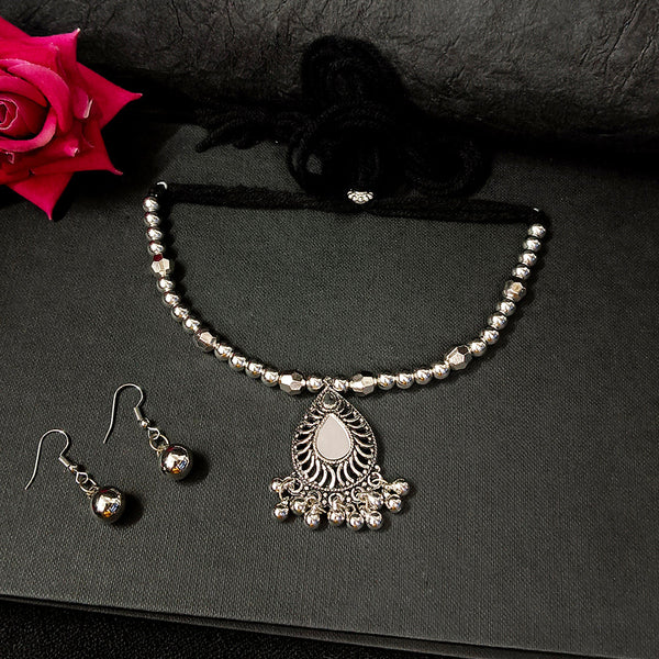 Bhavi Jewels Oxidised Plated Necklace Set