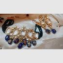 Sanshray Gold Plated Kundan Stone Choker Necklace Set