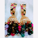 Sanshray Gold Plated Kundan Jhumki Earrings