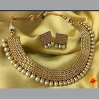 Lalita Creation Gold Plated Pearl Necklace Set