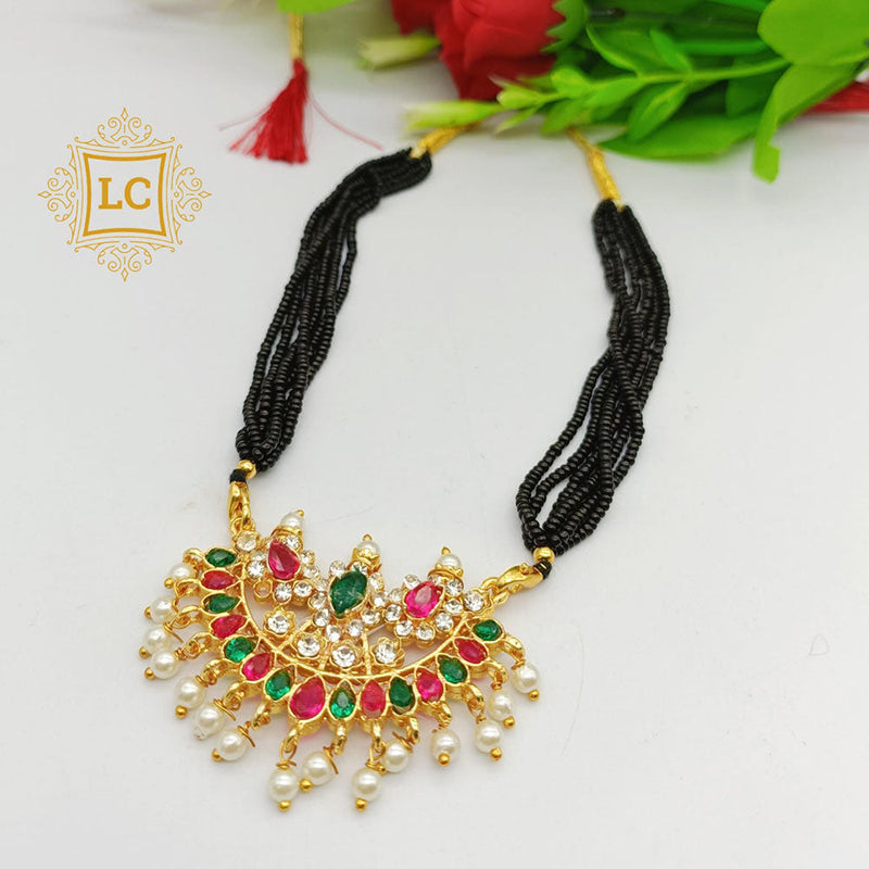 Lalita Creation Gold Plated Crystal Stone Mangalsutra