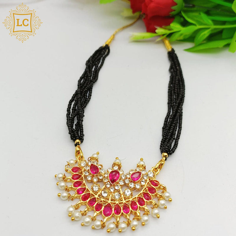 Lalita Creation Gold Plated Crystal Stone Mangalsutra