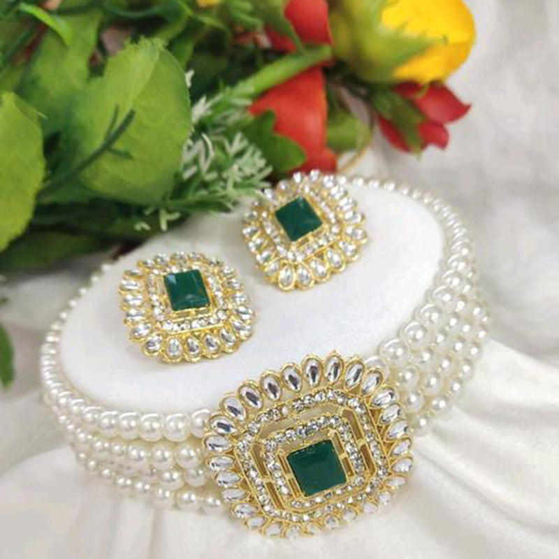 Lalita Creation Pearls Choker Necklace Set
