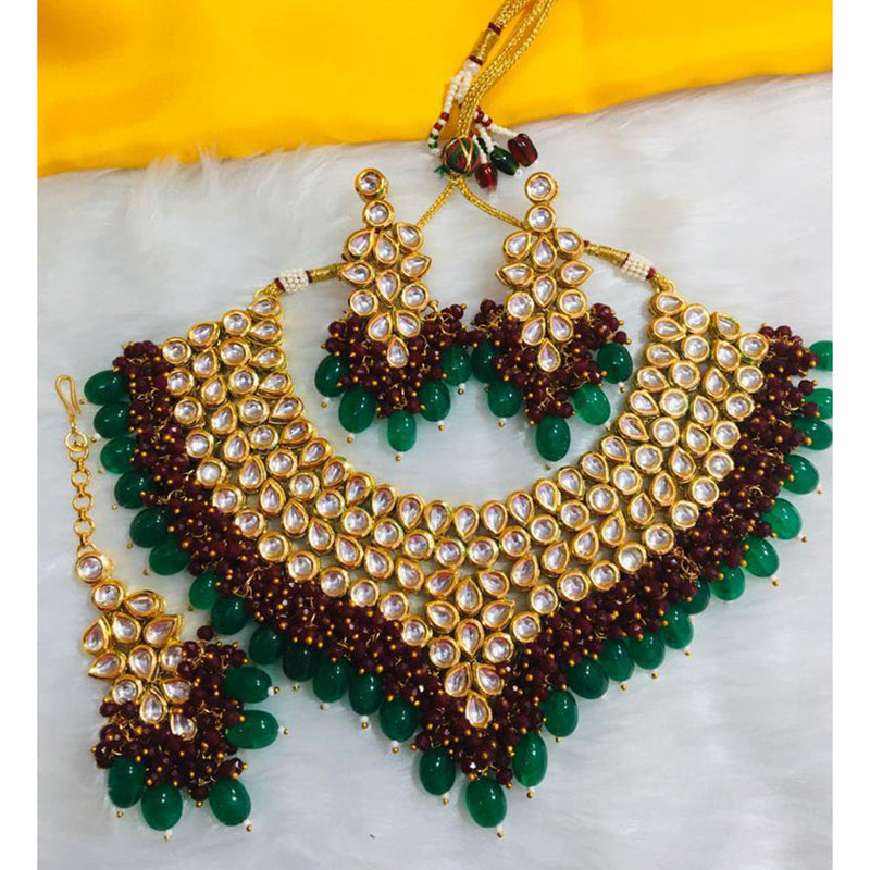 Lalita Creation Gold Plated Kundan Necklace Set