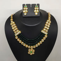 FS Collection Kundan Stone Gold Plated Choker Necklace Set