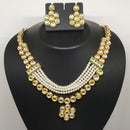 FS Collection Kundan Stone Gold Plated Choker Necklace Set