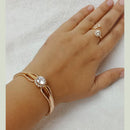 FS Collection Rose Gold Plated Jewellery Combo