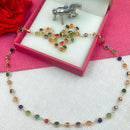 FS Collection Crystal Stone Gold Plated Necklace