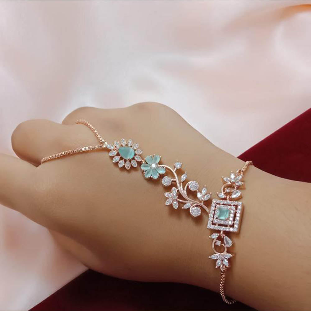 FS Collection  AD Stone Chain Hand Panja