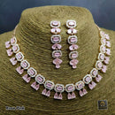 FS Collection AD Stone Gold Plated Choker Necklace Set