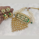 FS Collection Kundan Stone Gold Plated  Necklace Set