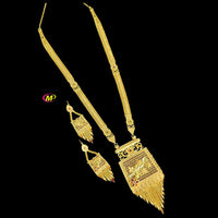 FS Collection Gold Plated Haram Necklace Set