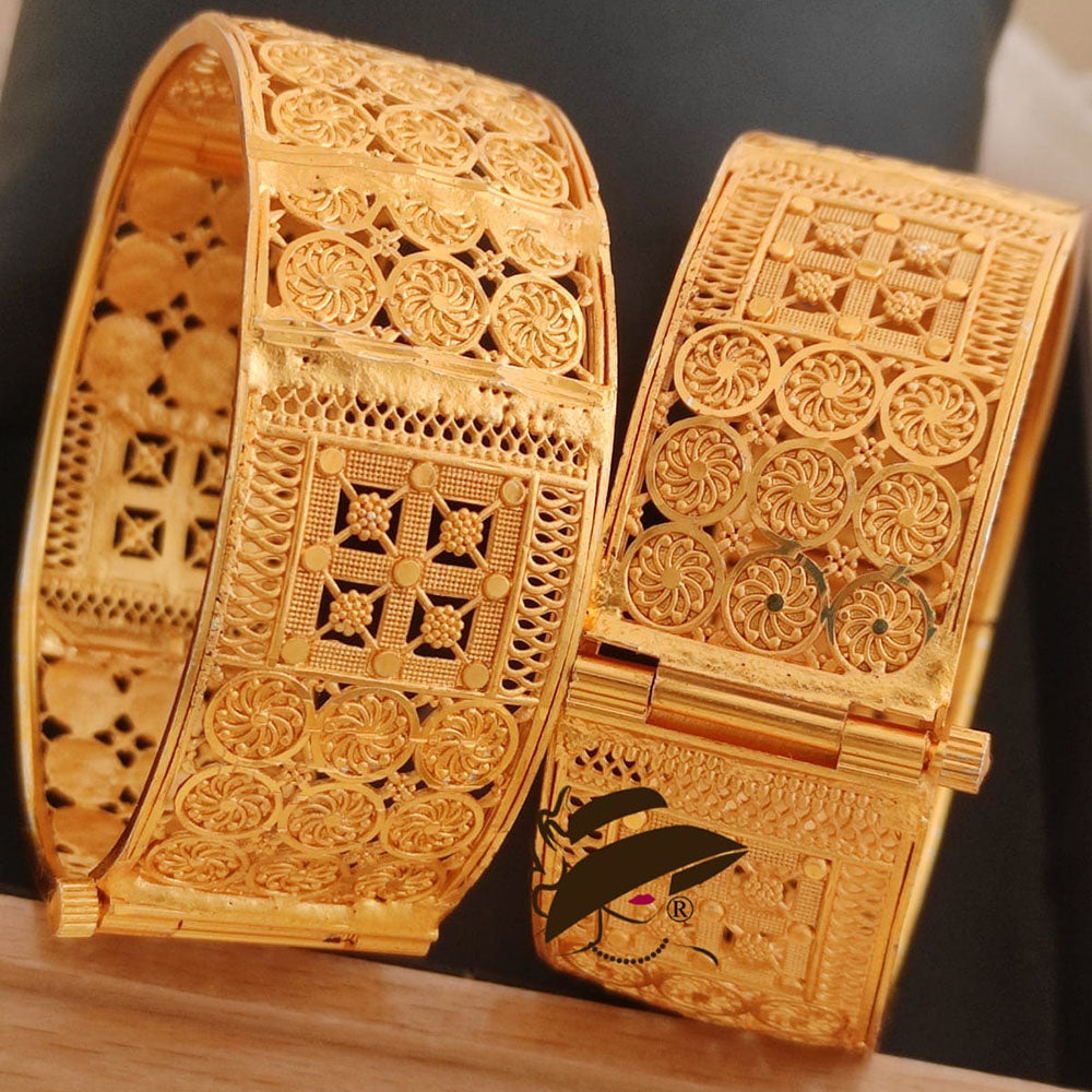FS Collection Gold Plated Bangles Set