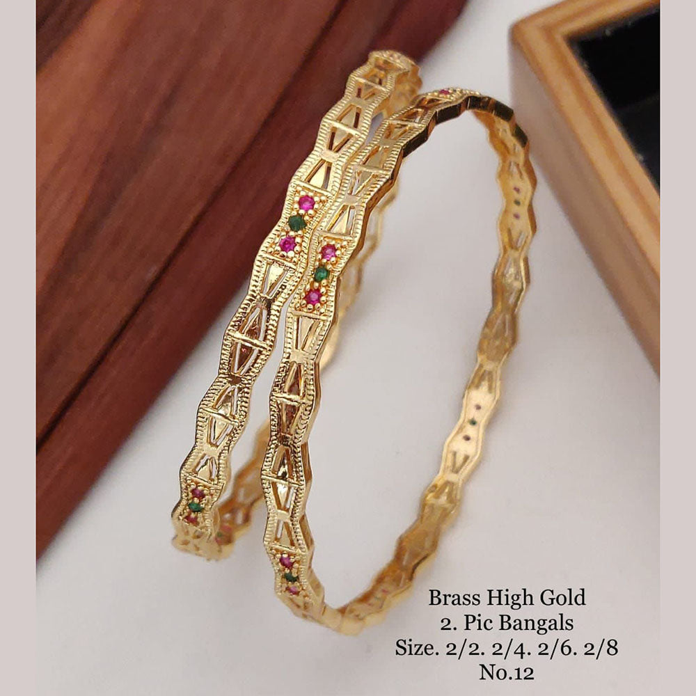 FS Collection Gold Plated Bangles Set - 11411160GL