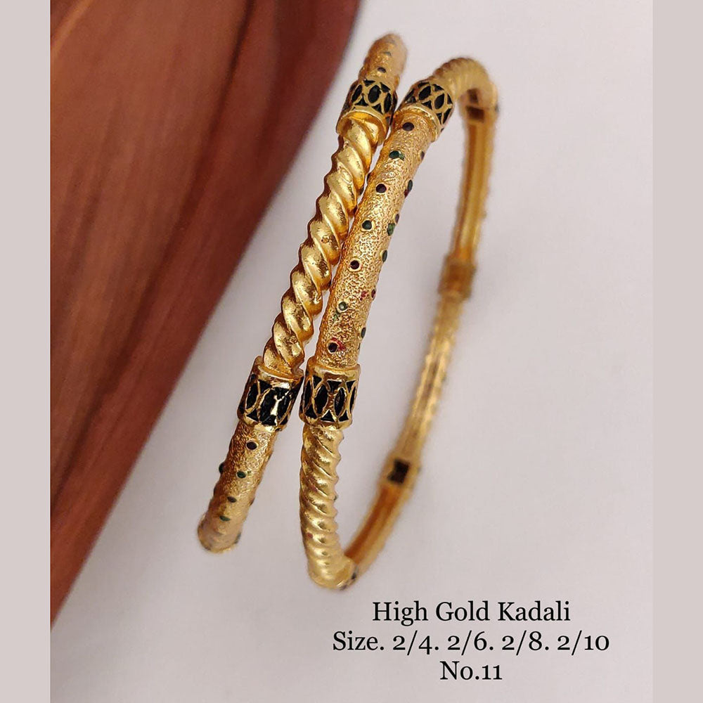 FS Collection Gold Plated Bangles Set - 11411169GL