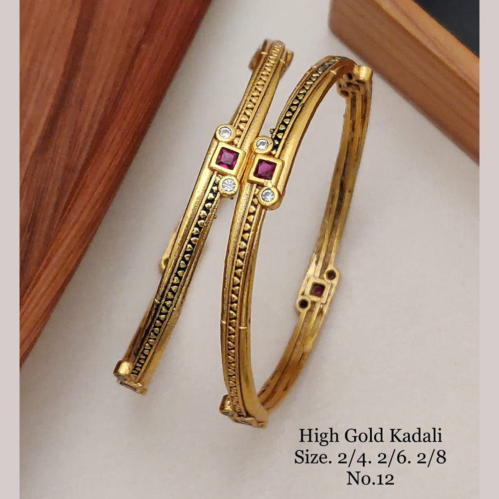 FS Collection Gold Plated Bangles Set - 11411174GL