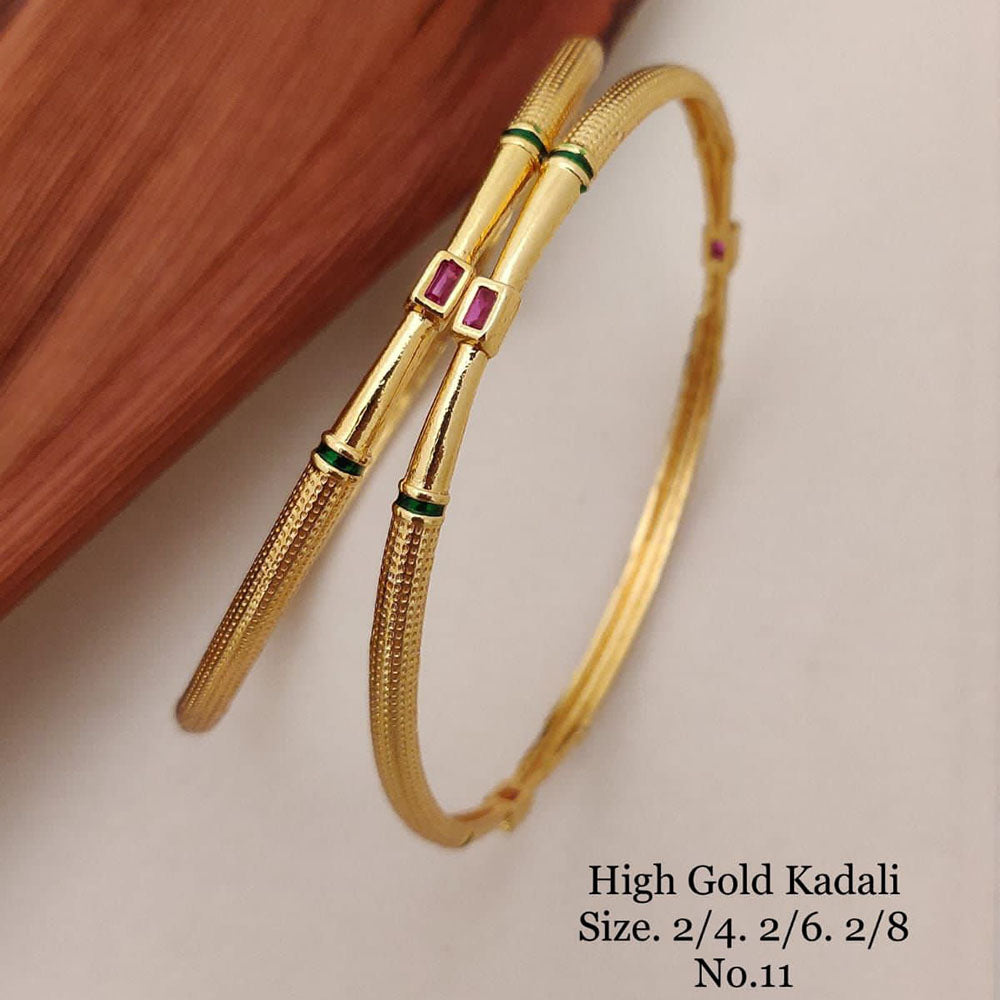 FS Collection Gold Plated Bangles Set - 11411182GL