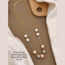 FS Collection Gold Plated Moti Mala Necklace