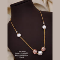 FS Collection Gold Plated Moti Mala Necklace