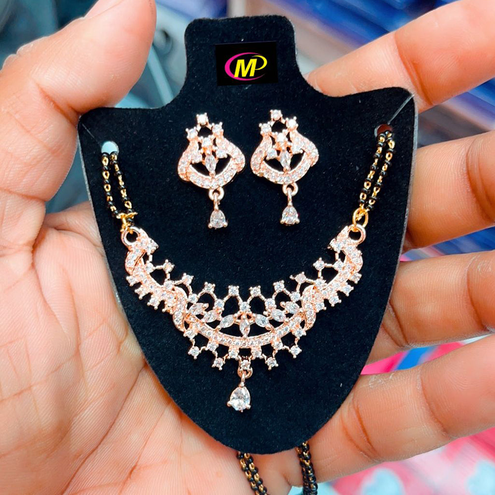 FS Collection AD Stone Mangalsutra Set