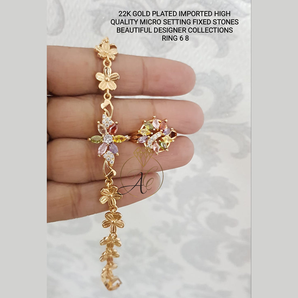 FS Collection Gold Plated Jewellery Combo
