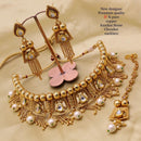 FS Collection Copper Kundan Stone Choker Necklace Set
