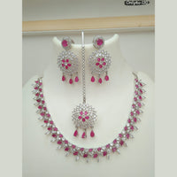 FS Collection Copper Ad Stone Choker Necklace Set