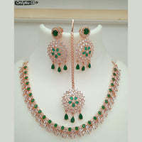 FS Collection Copper Ad Stone Choker Necklace Set
