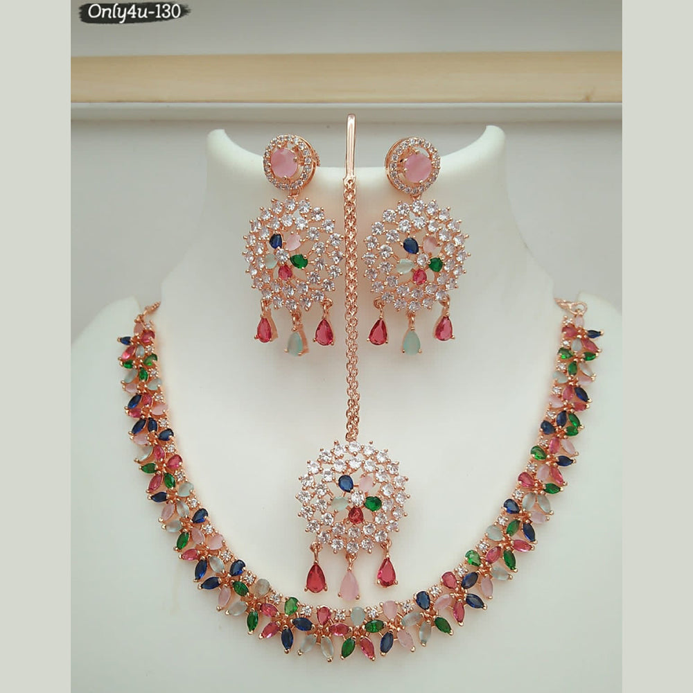 FS Collection Ad Stone Choker Necklace Set