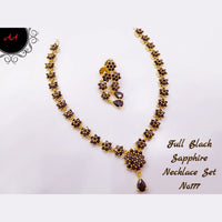FS Collection Ad Stone Gold Plated Choker Necklace Set