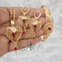 FS Collection Gold Plated Jewellery Combo