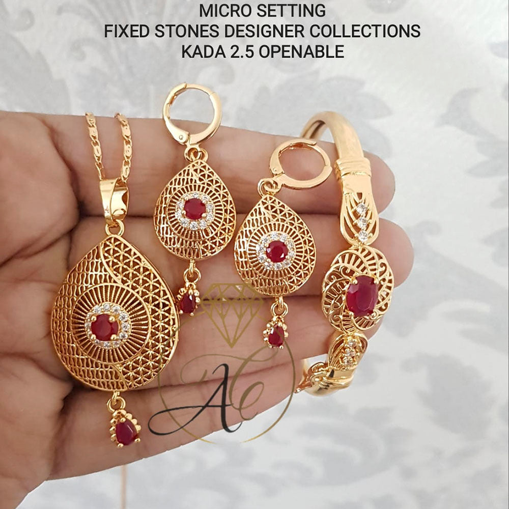 FS Collection Gold Plated Jewellery Combo