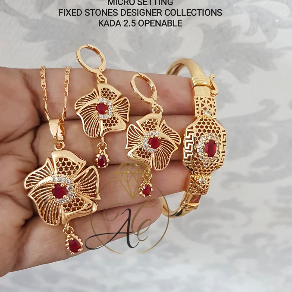 FS Collection Gold Plated Jewellery Combo