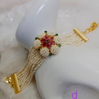FS Collection Ad Stone Gold Plated Bracelet