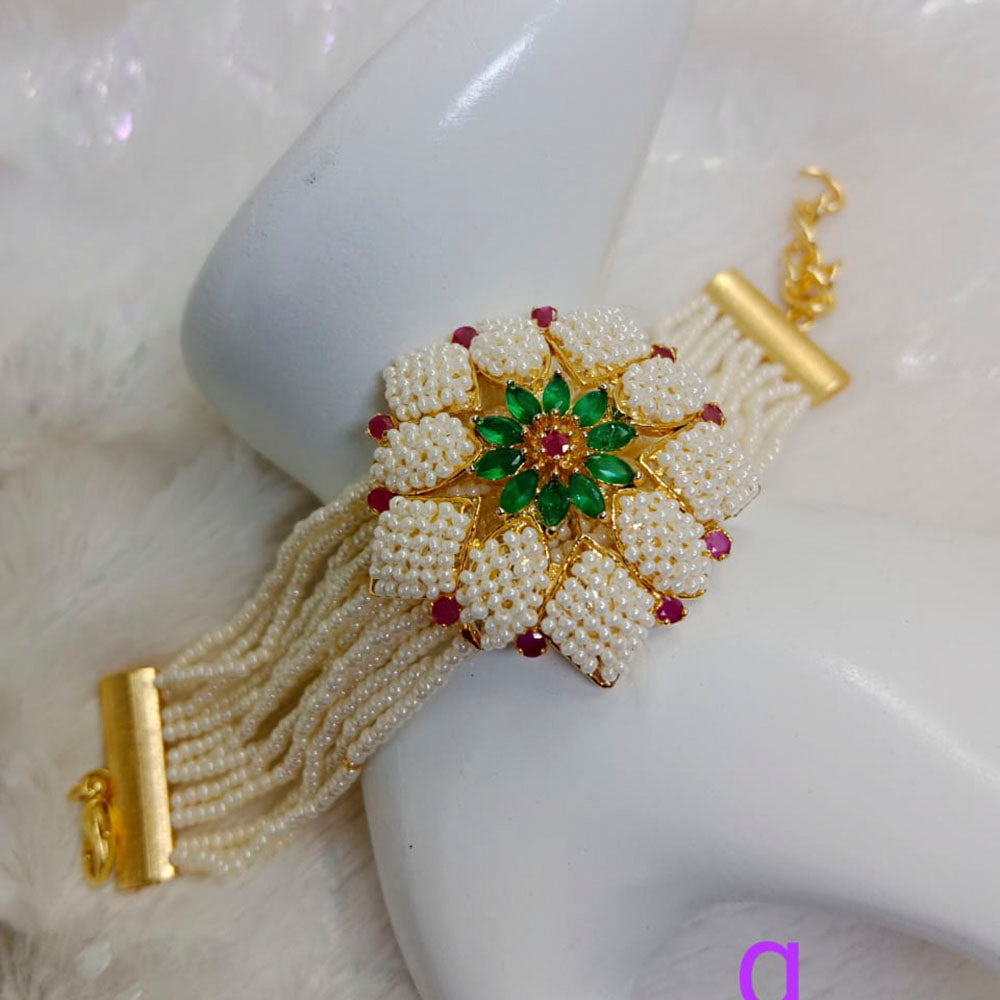FS Collection Ad Stone Gold Plated Bracelet