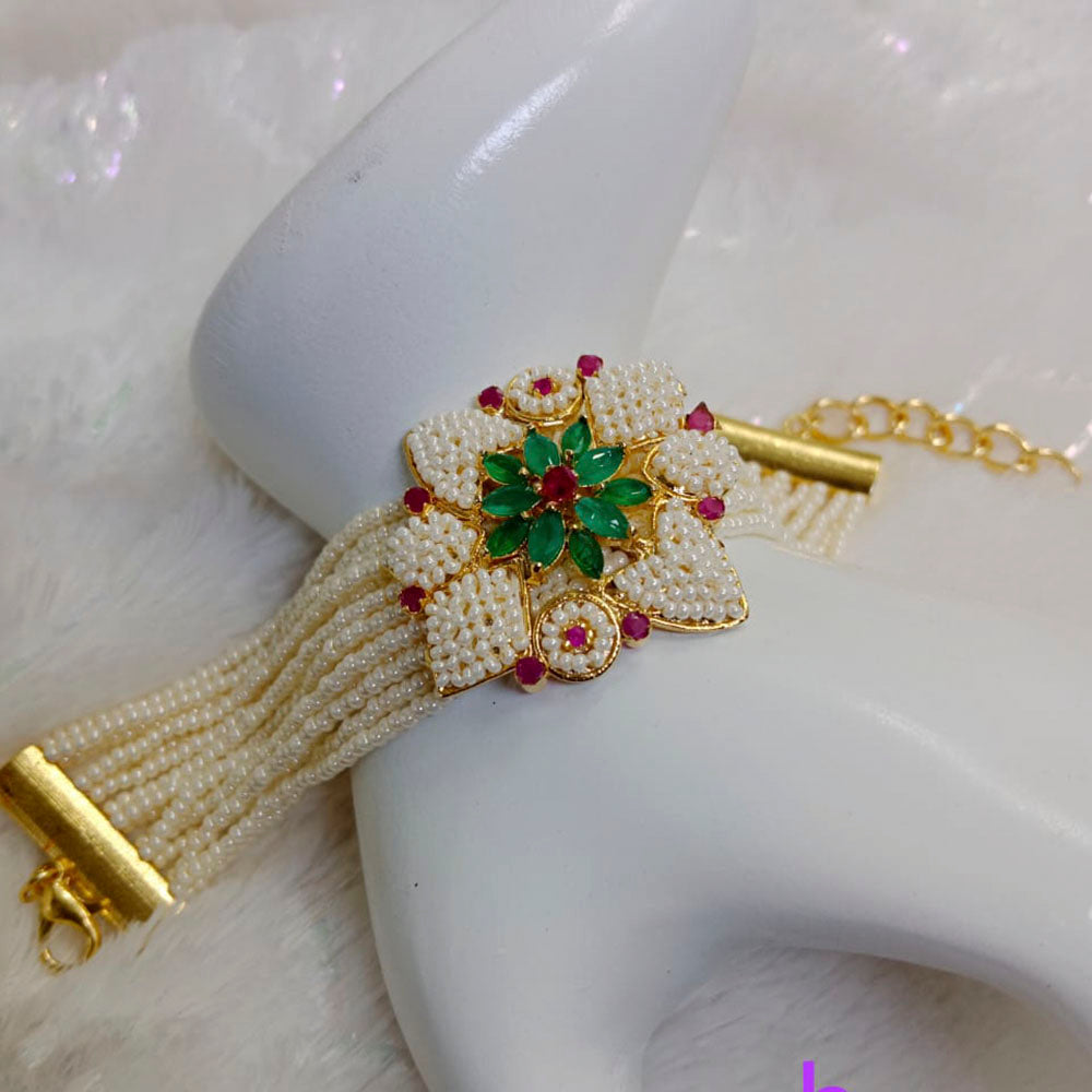 FS Collection Ad Stone Gold Plated Bracelet