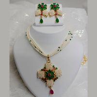 FS Collection Ad Stone Gold Plated Necklace Set