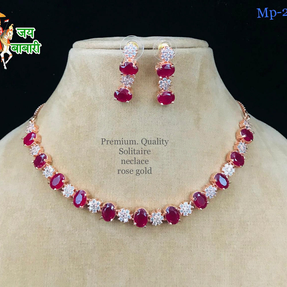 FS Collection Ad Stone Choker Necklace Set