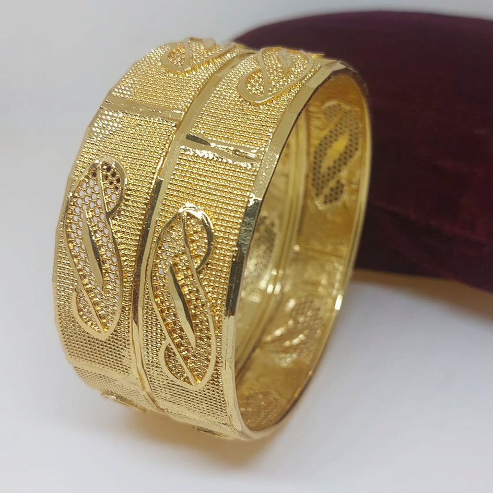 FS Collection Gold Plated Bangles Set