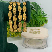 FS Collection Gold Plated Bangles Set
