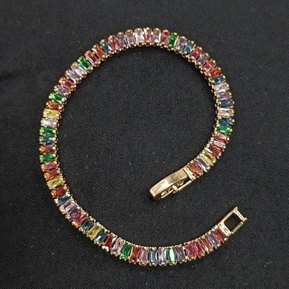 FS Collection Ad Stone Gold Plated Bracelet
